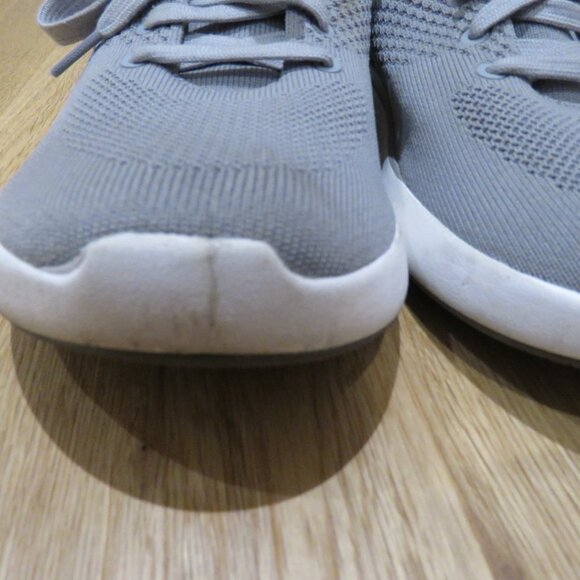 KIZIK Lima Hands Free Lace Up Shoes Sneakers in Gray Knit Comfy Travel Casual - Picture 11 of 14